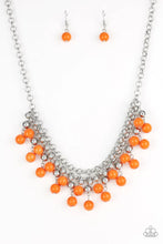 Load image into Gallery viewer, Friday Night Fringe Orange Necklace