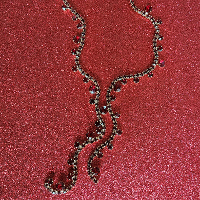 Glittery Getaway Red Necklace