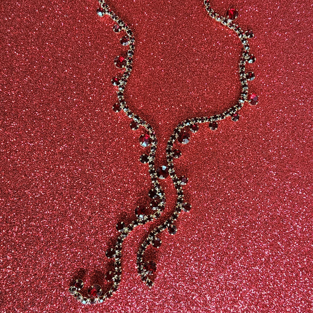 Glittery Getaway Red Necklace