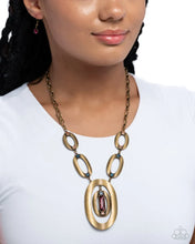 Load image into Gallery viewer, OVAL The Top Brass Necklace