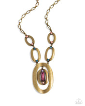 Load image into Gallery viewer, OVAL The Top Brass Necklace