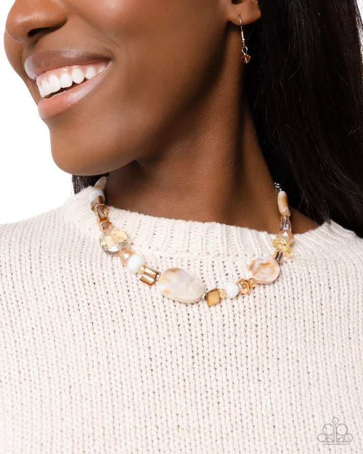 Apartment Abstract Brown Necklace