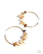 Load image into Gallery viewer, Seashell Sonnet Gold Hoop Earrings