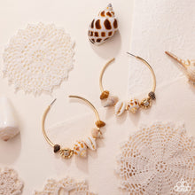 Load image into Gallery viewer, Seashell Sonnet Gold Hoop Earrings
