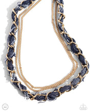 Load image into Gallery viewer, Denim Danger Gold Choker