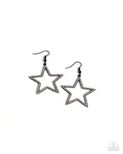 Load image into Gallery viewer, Streamlined Stars Black Earring