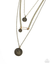 Load image into Gallery viewer, Sunset Safety Brass Necklace