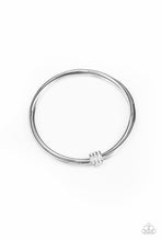Load image into Gallery viewer, Roll out The Rhinestones White Bangle