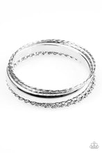 Load image into Gallery viewer, Savage Shimmer Silver Bangles