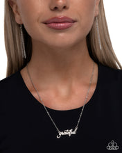 Load image into Gallery viewer, Grateful for You Silver Necklace
