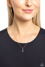 Load image into Gallery viewer, Letter of the Law- X White Necklace