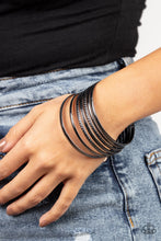 Load image into Gallery viewer, Stackable Shimmer Black Bangles