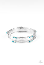 Load image into Gallery viewer, Stackable Sparkle Blue Bangles