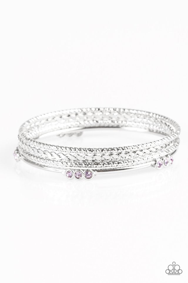 Subtle Shimmer Purple Bangles