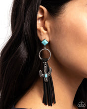 Load image into Gallery viewer, Southwestern Season Black Earrings