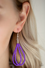 Load image into Gallery viewer, Peacefully Pacific Purple Seed Bead Necklace