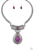 Load image into Gallery viewer, Prowling Prowess Purple Necklace