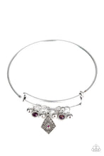 Load image into Gallery viewer, Treasure Charms Purple Bangle