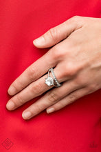 Load image into Gallery viewer, Center Stage Shimmer White Skinny Band Ring