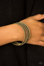 Load image into Gallery viewer, When The Going Gets Rough Brass Bangles