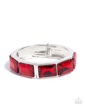 Load image into Gallery viewer, Faceted Freestyle Red Hinge Bracelet