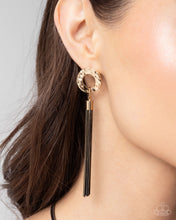 Load image into Gallery viewer, Corded Character Black Earrings
