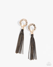 Load image into Gallery viewer, Corded Character Black Earrings