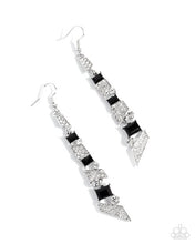 Load image into Gallery viewer, Cascading Cred Black Earrings