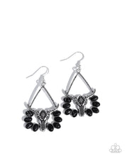Load image into Gallery viewer, Western Whirlwind Black Earrings