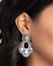 Load image into Gallery viewer, Handcrafted Horseshoe Blue Earrings