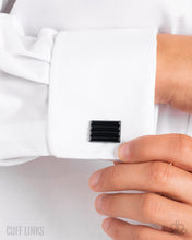 Load image into Gallery viewer, Linear Lesson Black Cuff Links