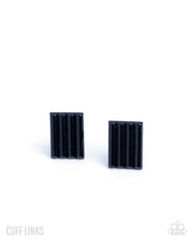 Load image into Gallery viewer, Linear Lesson Black Cuff Links