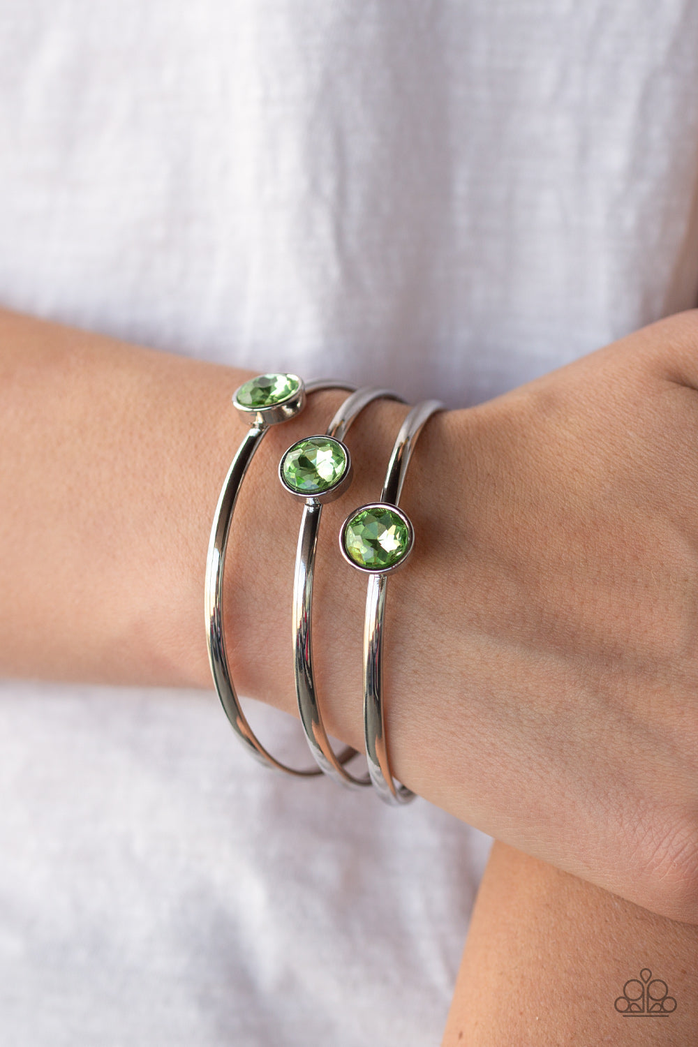 Be All You Can BEDAZZLE Green Bangle