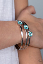 Load image into Gallery viewer, Be All You Can BeDAZZLE Blue Bangle