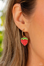 Load image into Gallery viewer, Fashionable Fruit Gold Mini Hoop Earring