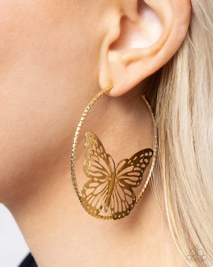 Aerial Alias Gold Hoop Earrings