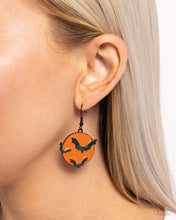 Load image into Gallery viewer, Vampire Bats Orange Earrings