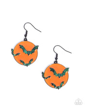 Load image into Gallery viewer, Vampire Bats Orange Earrings