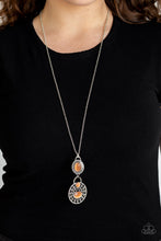 Load image into Gallery viewer, Hook VINE and Sinker Orange Necklace