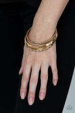 Load image into Gallery viewer, Confidently Curvaceous Gold Bangles
