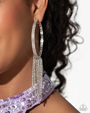 Load image into Gallery viewer, Jaw Dropping Jubilee White Hoop Earrings