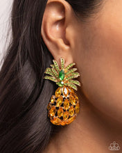 Load image into Gallery viewer, Pineapple Pizzazz Yellow Earring