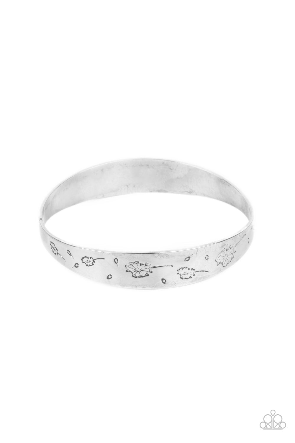 Dandelion Dreamland Silver Bangle