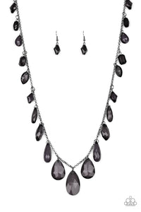 Glow and Steady Wins The Race Black Necklace