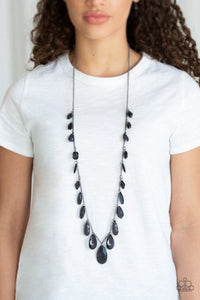 Glow and Steady Wins The Race Black Necklace