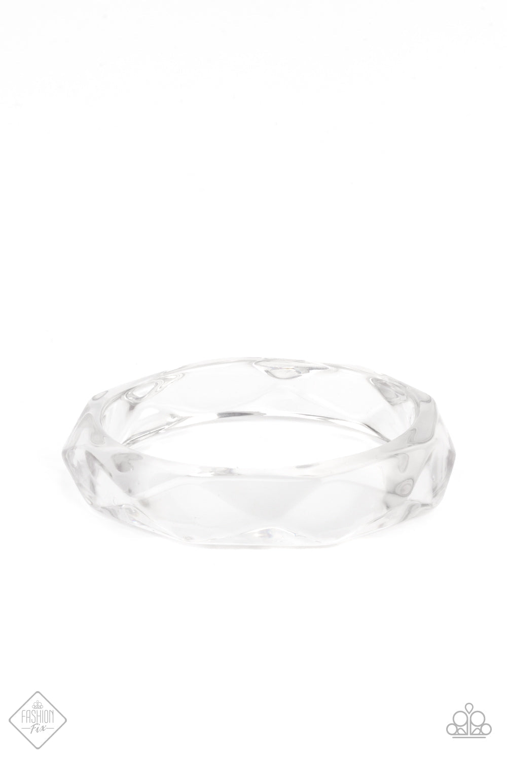 Clear Cut Couture White Bangle