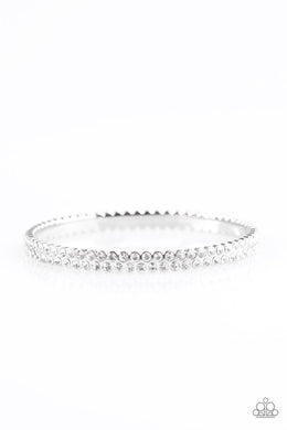 Decked Out in Diamonds White Bangle