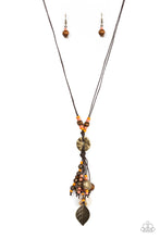 Load image into Gallery viewer, Knotted Keepsake Orange Necklace