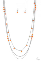 Load image into Gallery viewer, Laying the Ground Work Orange Necklace