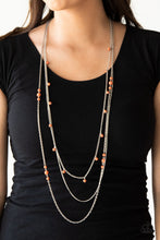 Load image into Gallery viewer, Laying the Ground Work Orange Necklace